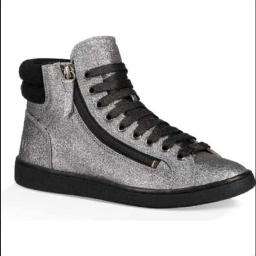 UGG olive gunmetal glitter sneakers shoes - Picture 6 of 8
